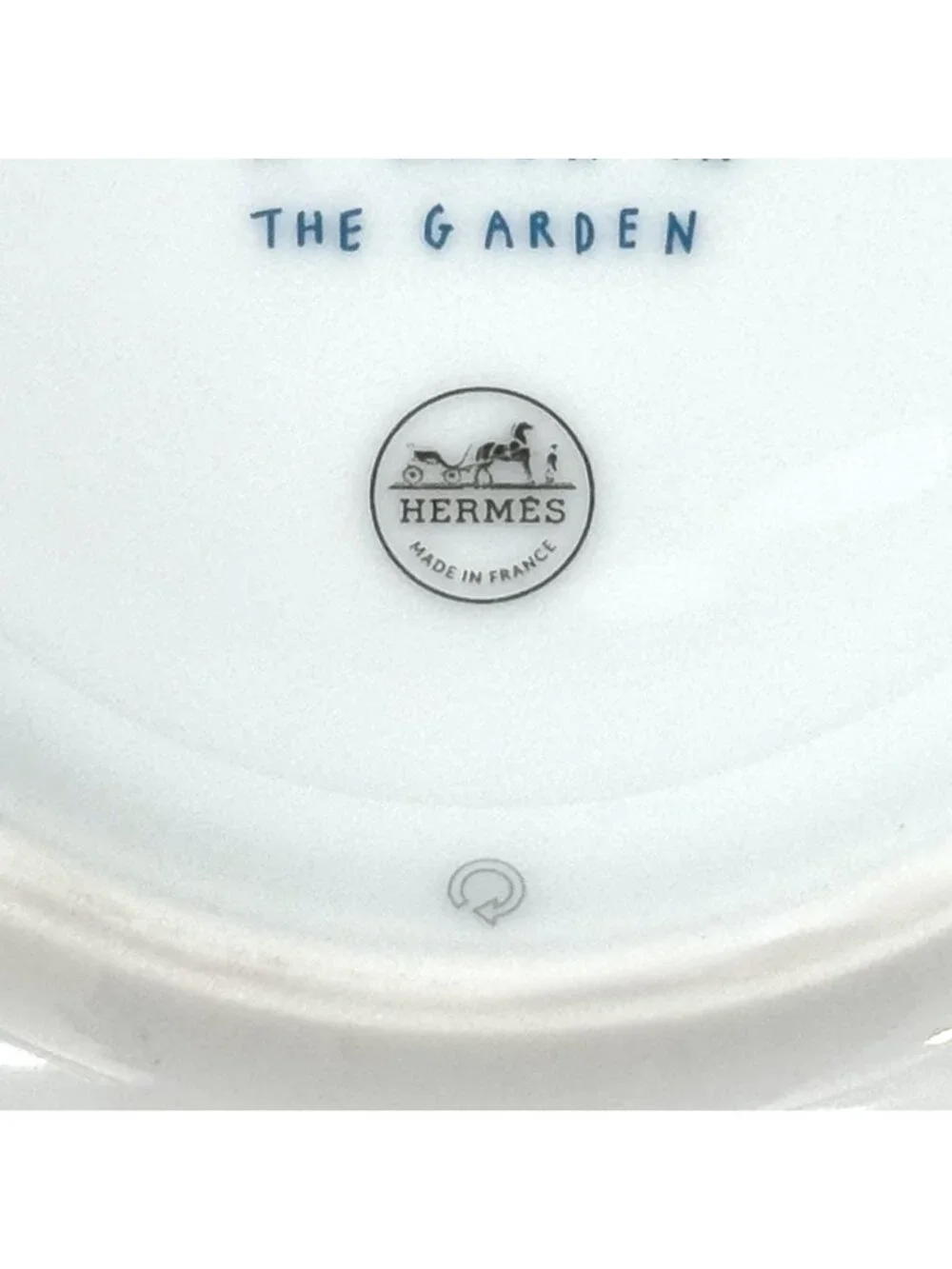 Hermes Small Round “A Walk In The Garden” Bread and Butter Porcelain Set of 2